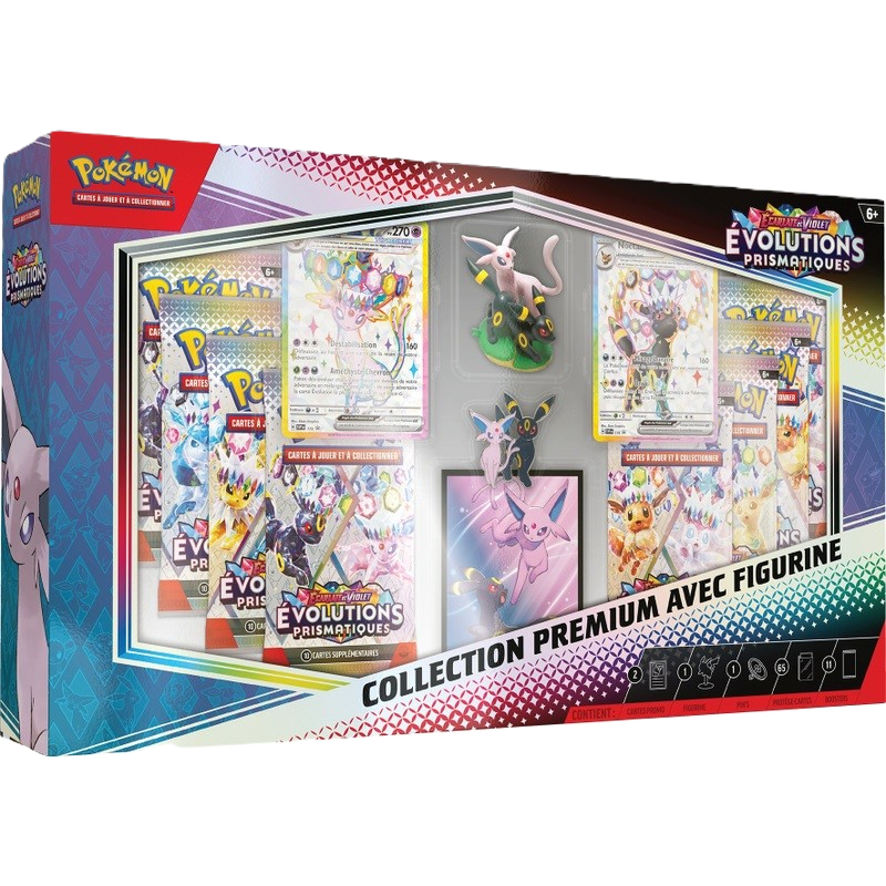 Pokémon - Coffret Premium avec Figurine Écarlate et Violet Évolutions Prismatiques