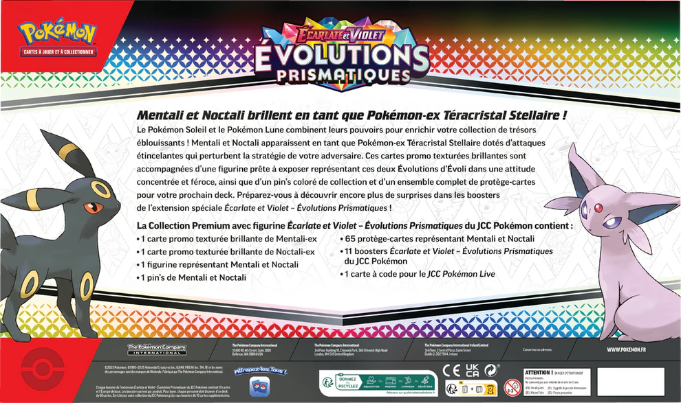 Pokémon - Coffret Premium avec Figurine Écarlate et Violet Évolutions Prismatiques